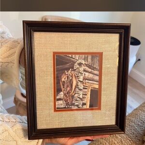 Rustic Brown Framed Western Art Print